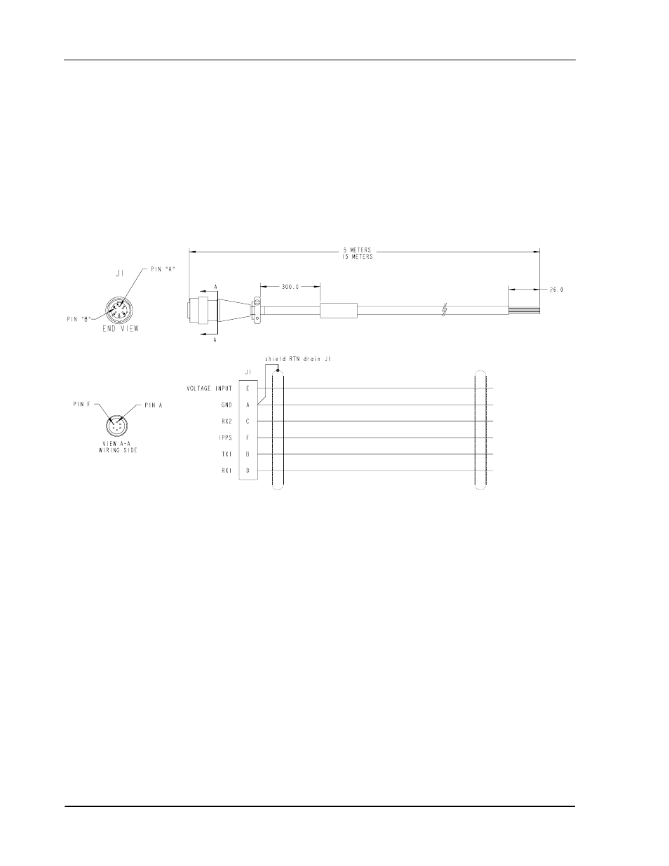A.5 open-ended smart antenna cable, Rs-232 6-pin open-ended smart antenna cable | Novatel SMART ANTENNA User Manual | Page 42 / 49