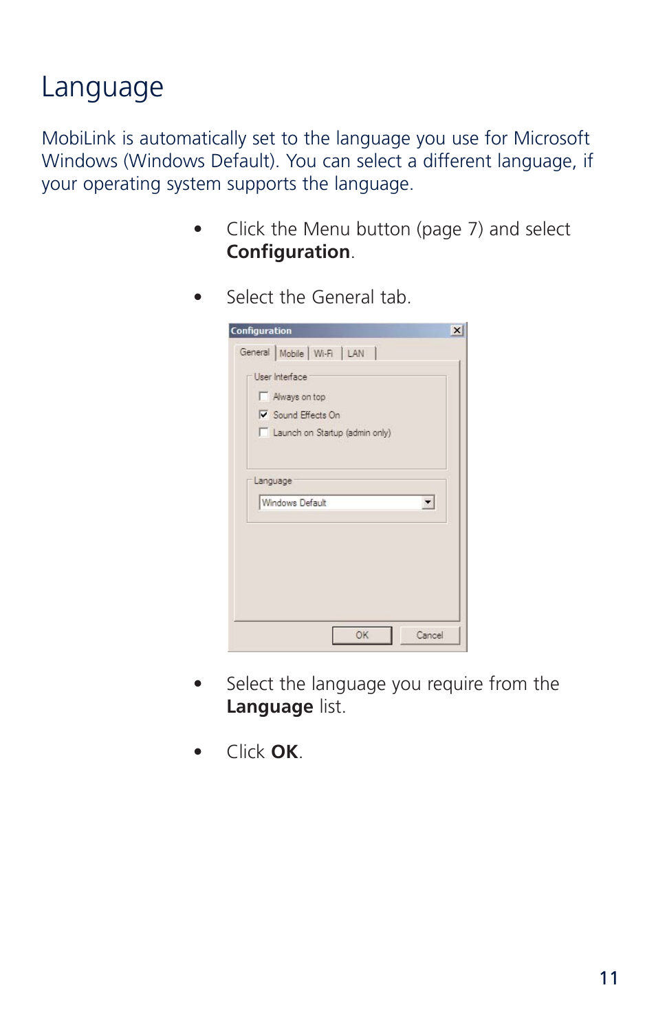 Language | Novatel Merlin XU870 User Manual | Page 17 / 53