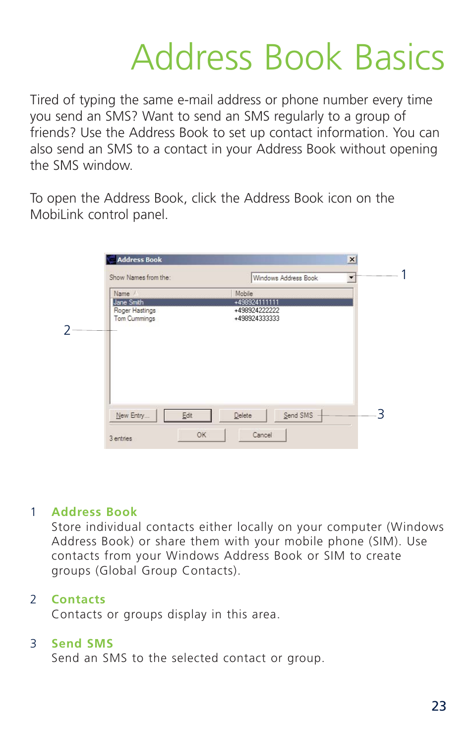 Address book basics | Novatel Merlin XU870 User Manual | Page 29 / 53