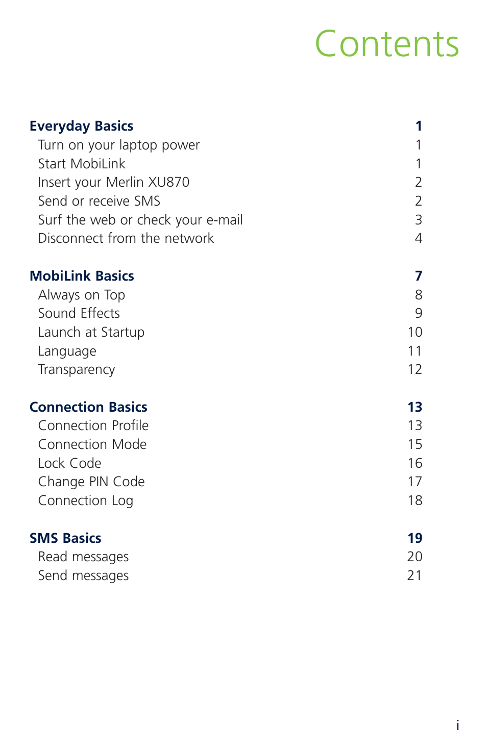 Novatel Merlin XU870 User Manual | Page 3 / 53