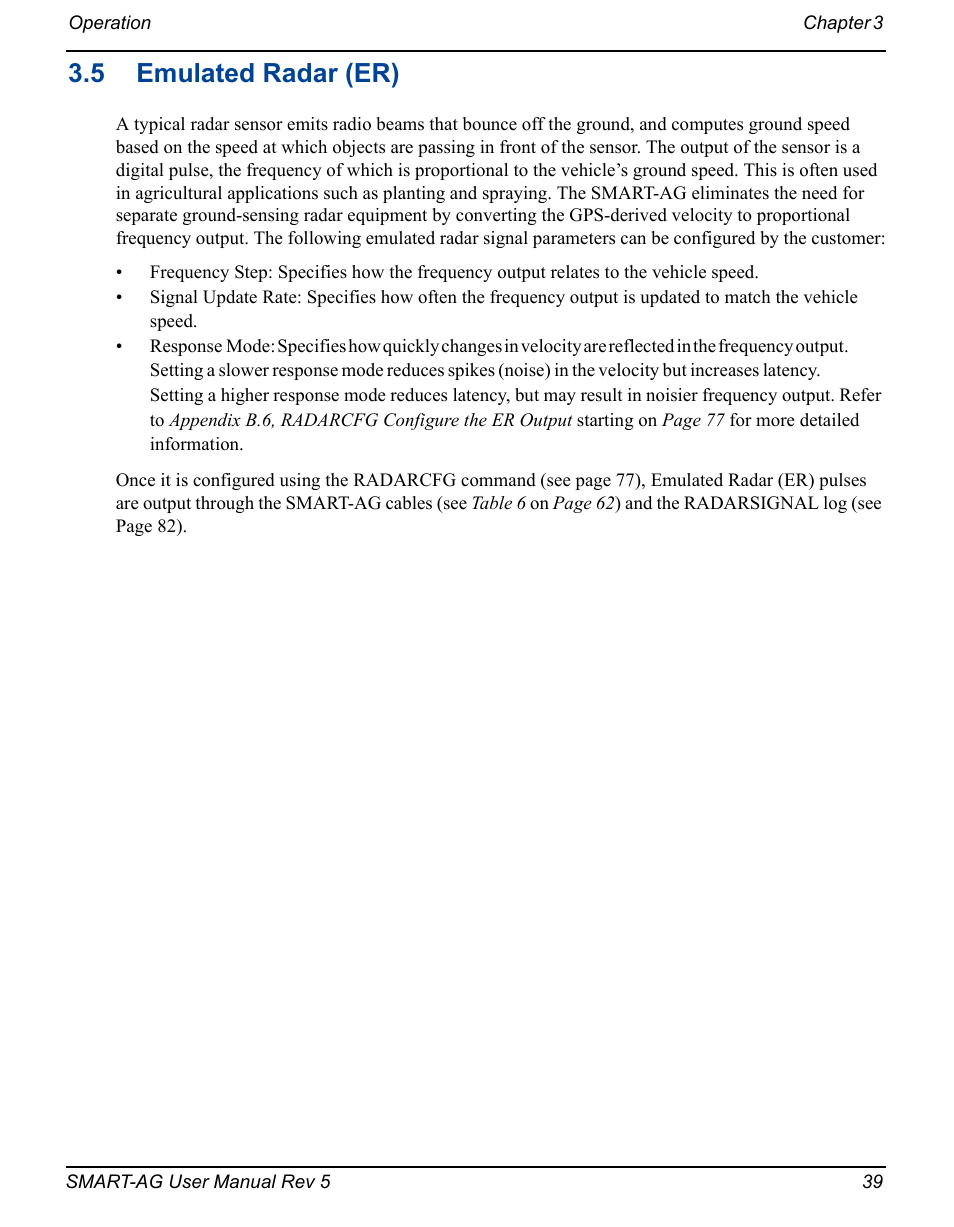 5 emulated radar (er) | Novatel GNSS Receiver and Antenna SMART-AG User Manual | Page 39 / 92