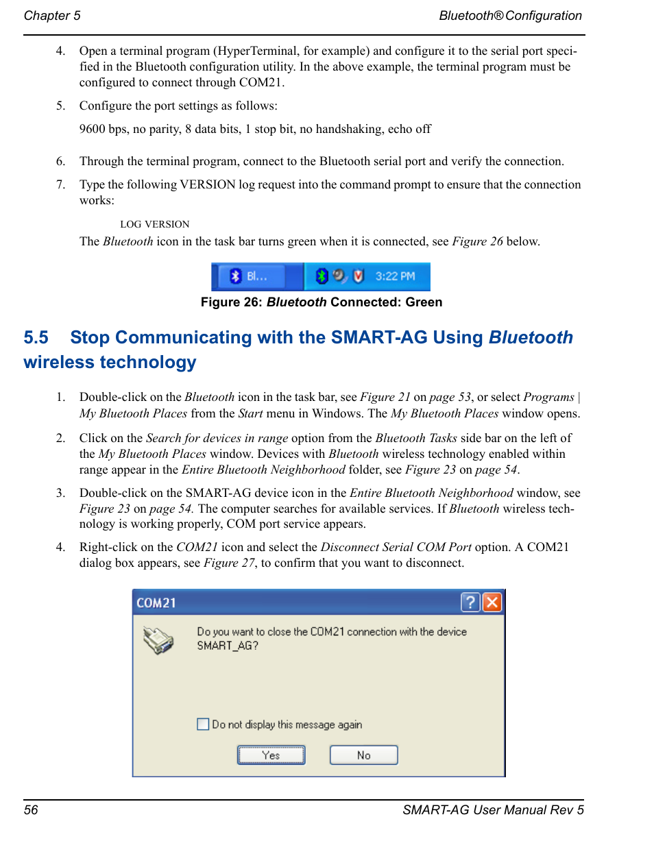 Bluetooth connected: green | Novatel GNSS Receiver and Antenna SMART-AG User Manual | Page 56 / 92