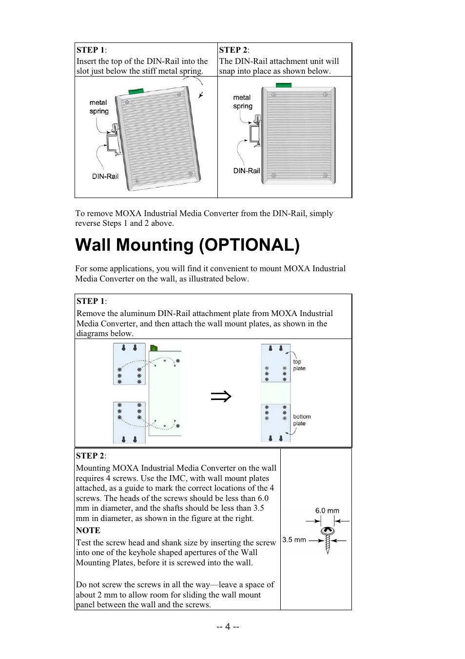 Wall mounting (optional) | TREND IMC-101 User Manual | Page 8 / 19