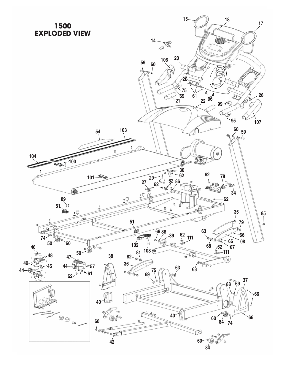 1500 exploded view | New Balance 1500 User Manual | Page 34 / 35