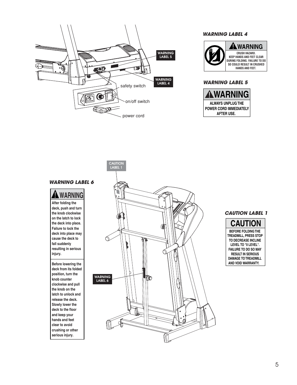 Caution, Warning | New Balance 1800 User Manual | Page 6 / 35