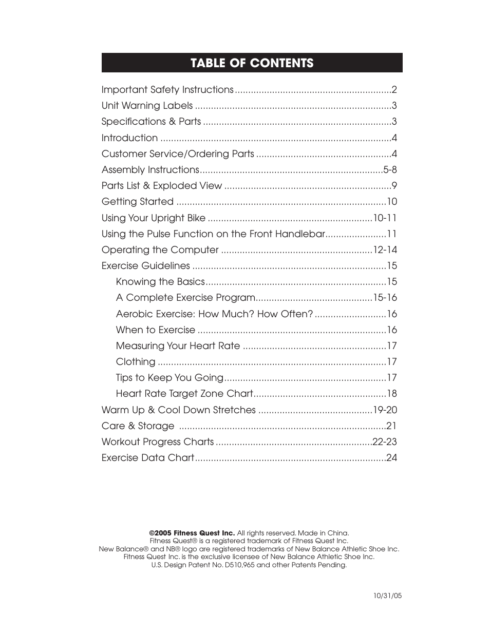 New Balance 5K 5100 User Manual | Page 2 / 26