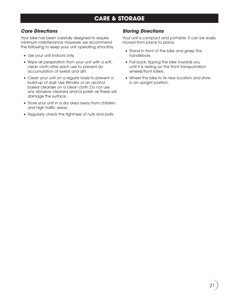 Care & storage | New Balance 5K 5100 User Manual | Page 22 / 26