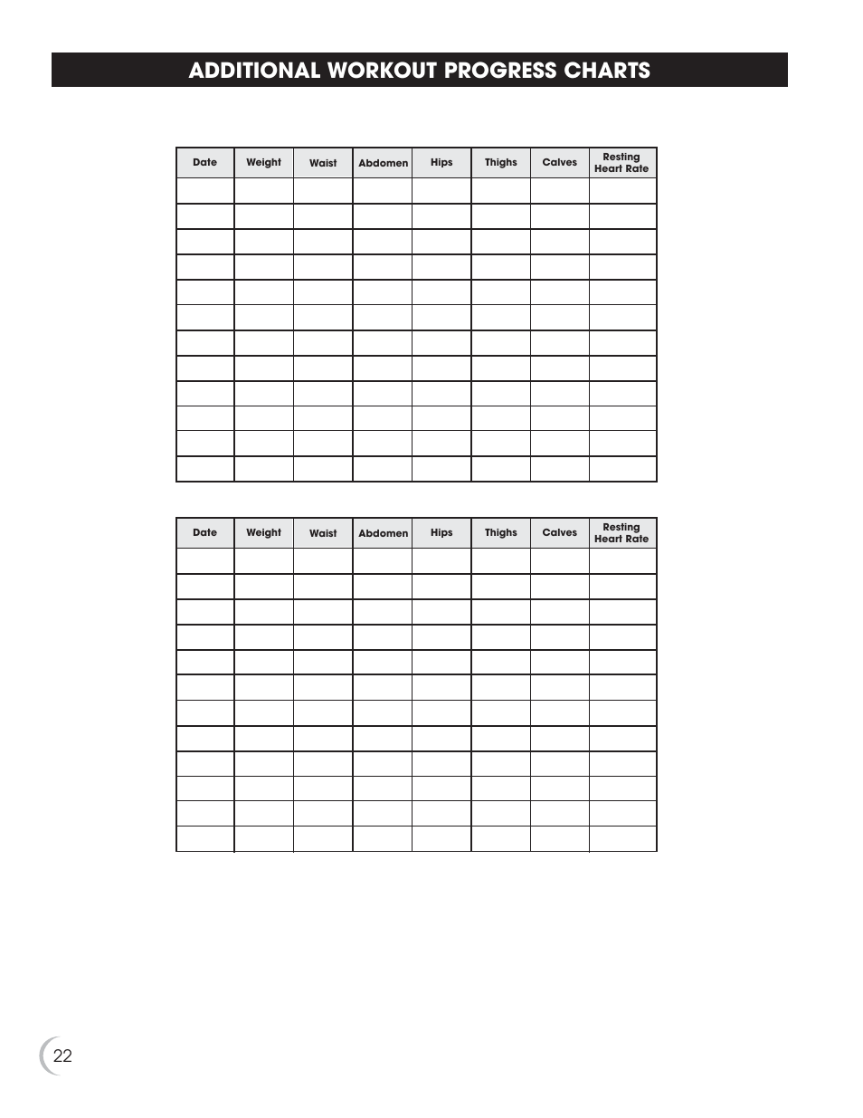 Additional workout progress charts | New Balance 8.0e User Manual | Page 23 / 26