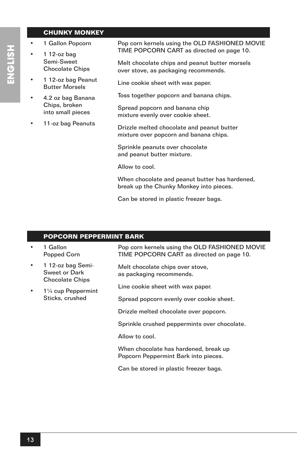 English | Nostalgia Electrics CCP200 User Manual | Page 15 / 44