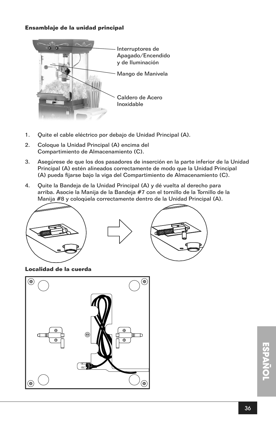Esp añol | Nostalgia Electrics CCP200 User Manual | Page 38 / 44