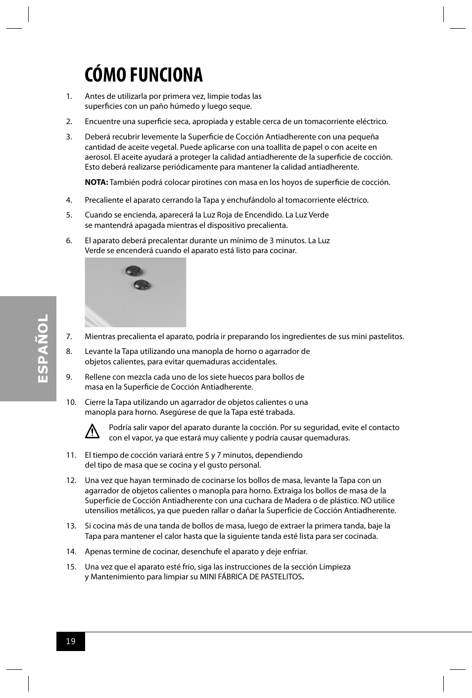 Cómo funciona | Nostalgia Electrics CKM100 User Manual | Page 21 / 42