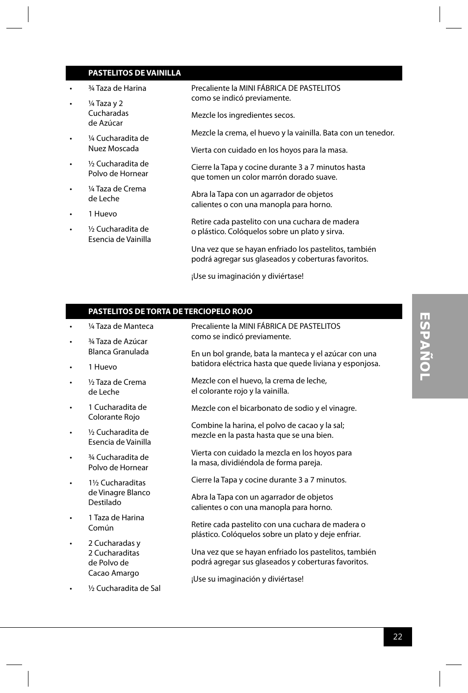 Nostalgia Electrics CKM100 User Manual | Page 24 / 42