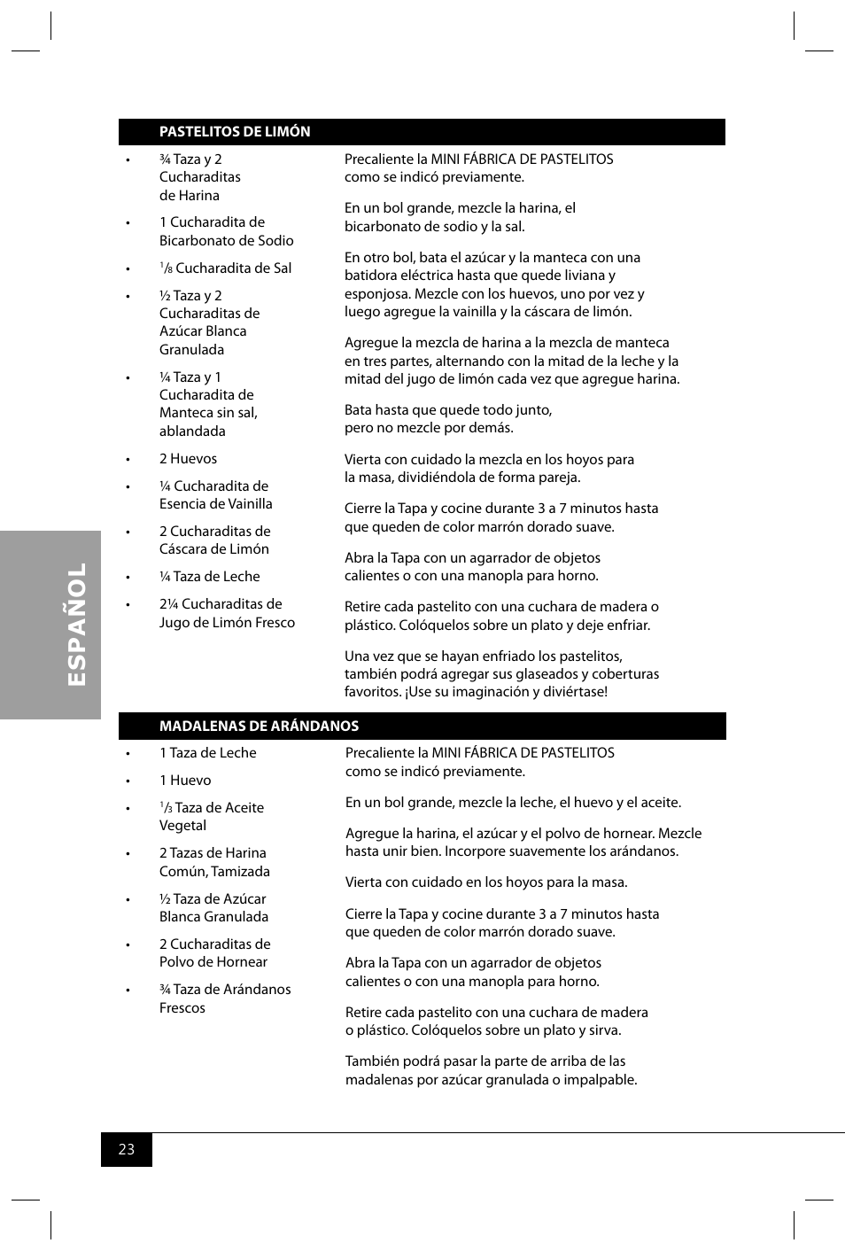 Nostalgia Electrics CKM100 User Manual | Page 25 / 42