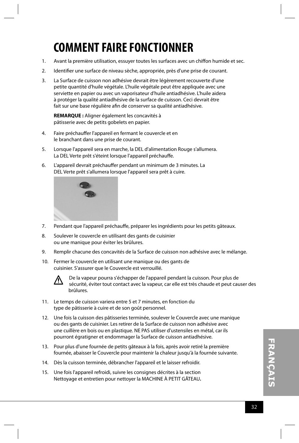 Comment faire fonctionner | Nostalgia Electrics CKM100 User Manual | Page 34 / 42
