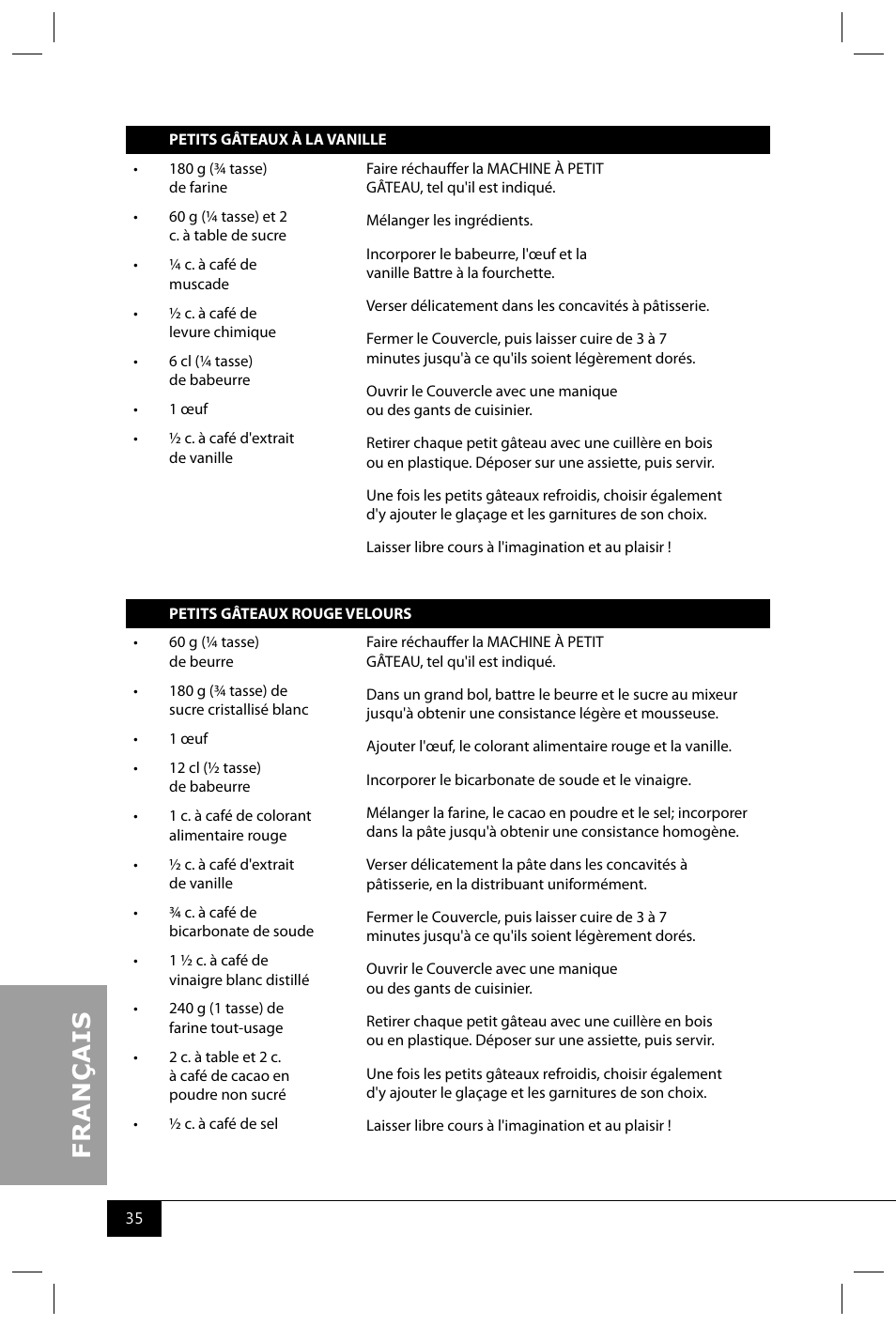 Nostalgia Electrics CKM100 User Manual | Page 37 / 42