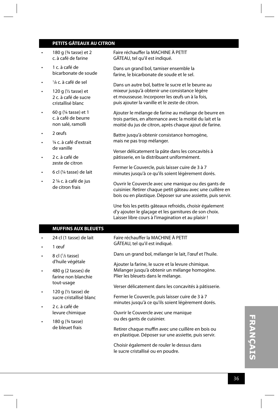 Nostalgia Electrics CKM100 User Manual | Page 38 / 42