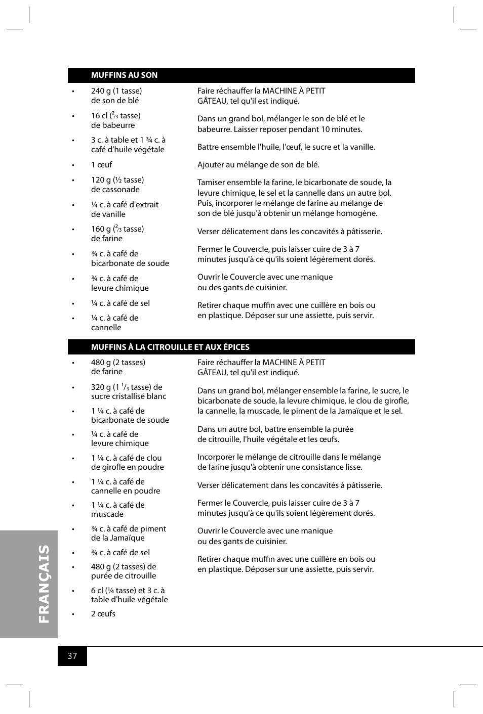 Nostalgia Electrics CKM100 User Manual | Page 39 / 42