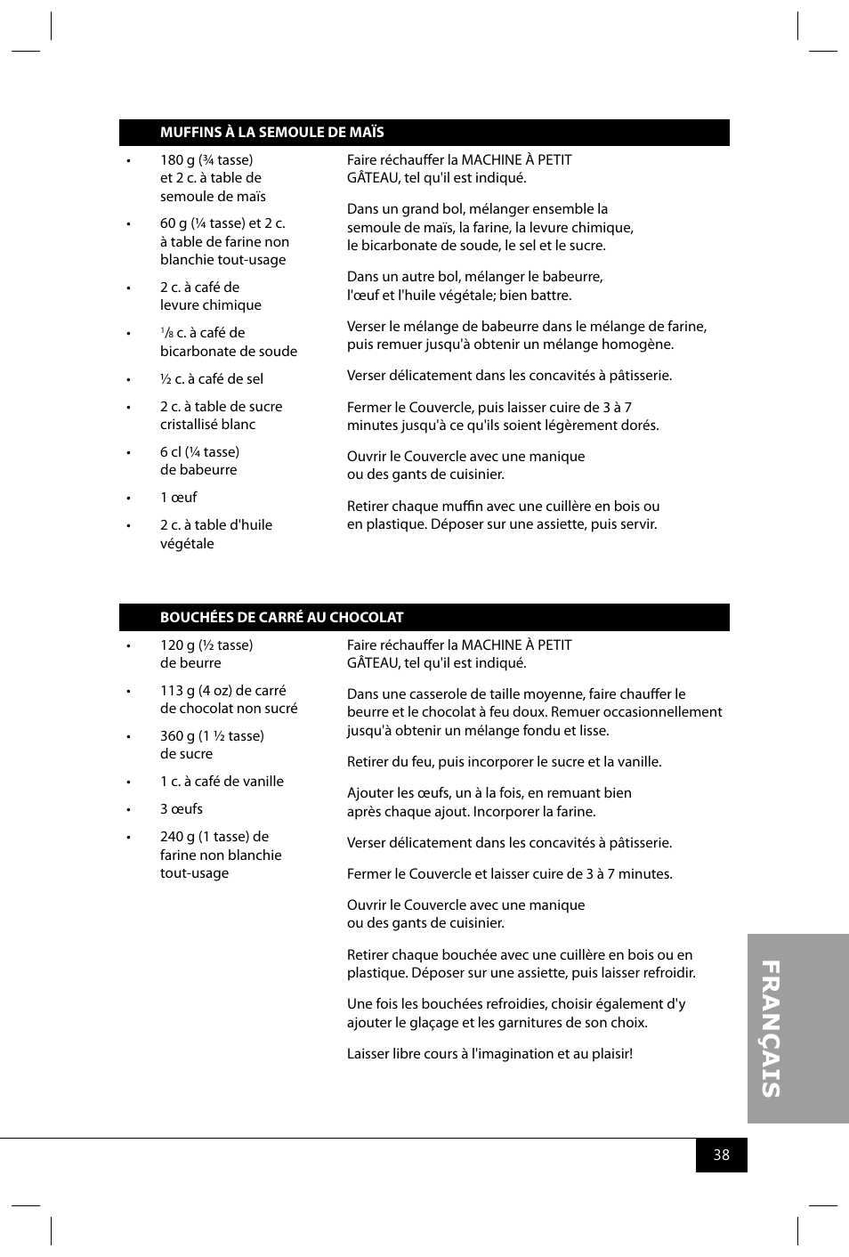 Nostalgia Electrics CKM100 User Manual | Page 40 / 42