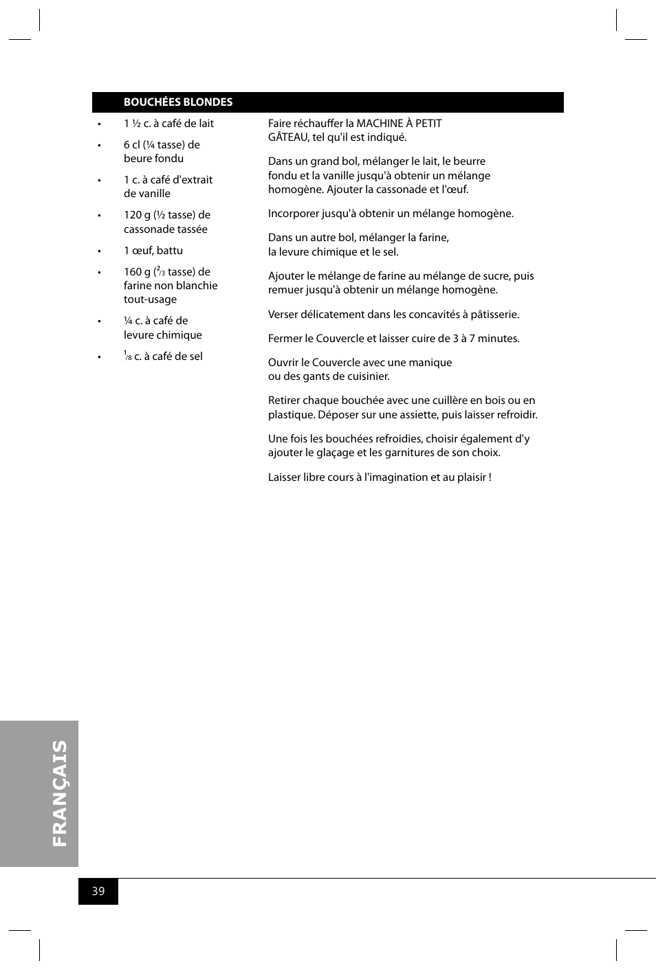 Nostalgia Electrics CKM100 User Manual | Page 41 / 42