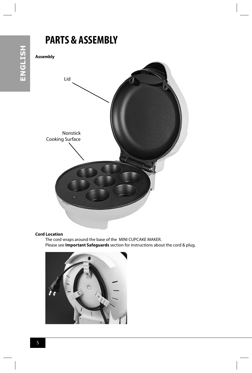 Parts & assembly | Nostalgia Electrics CKM100 User Manual | Page 7 / 42