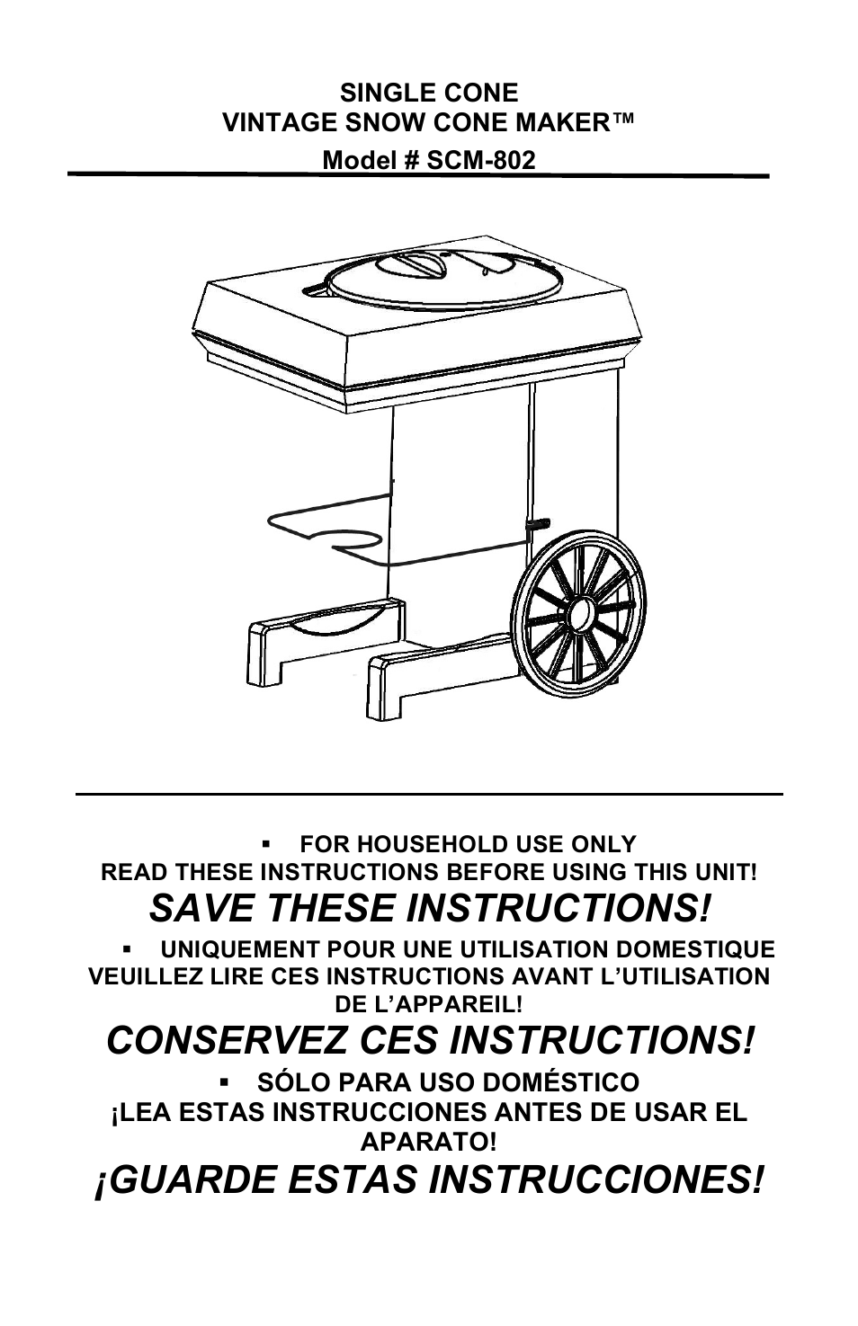 Nostalgia Electrics Vintage SCM-802 User Manual | 16 pages