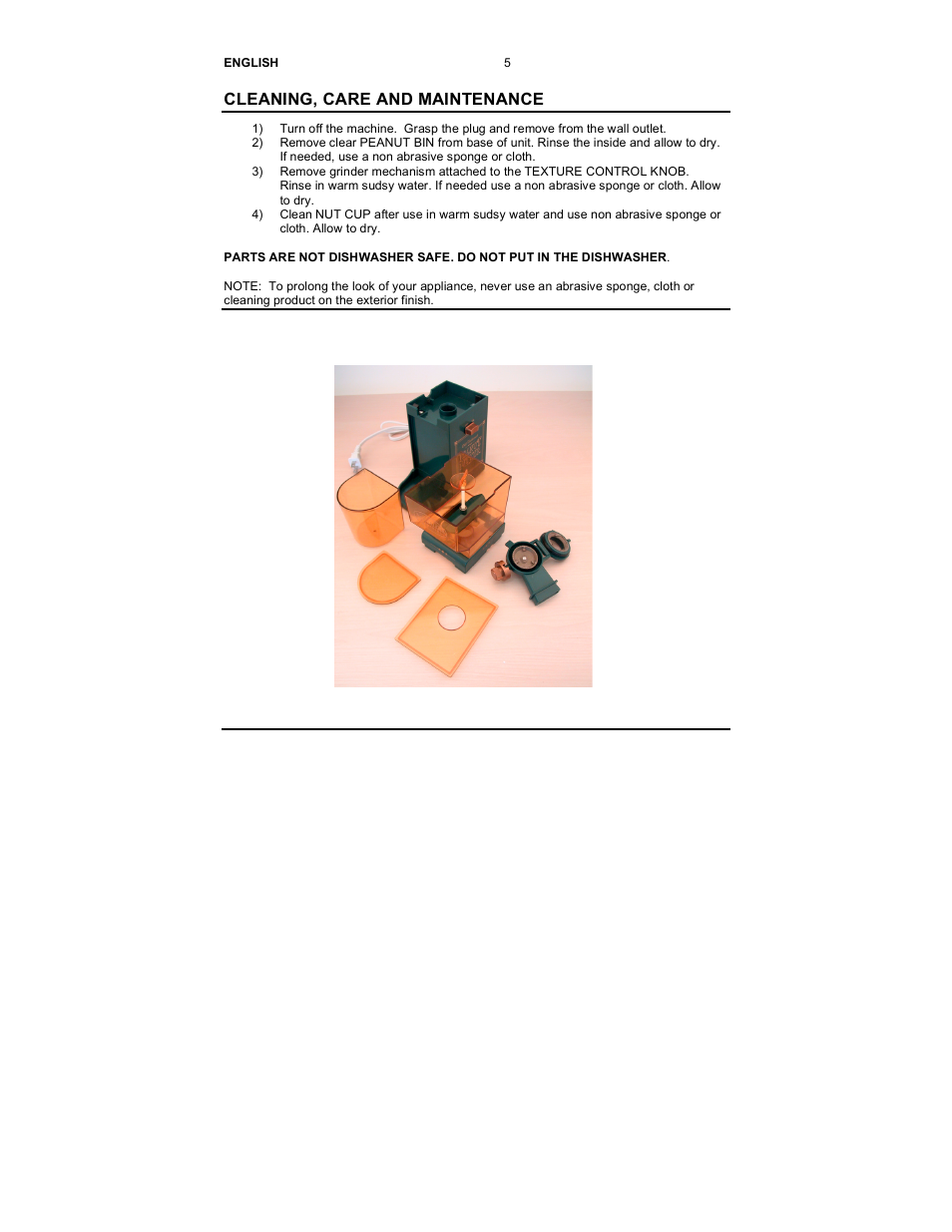 Cleaning, care and maintenance | Nostalgia Electrics PBM-200 User Manual | Page 6 / 8