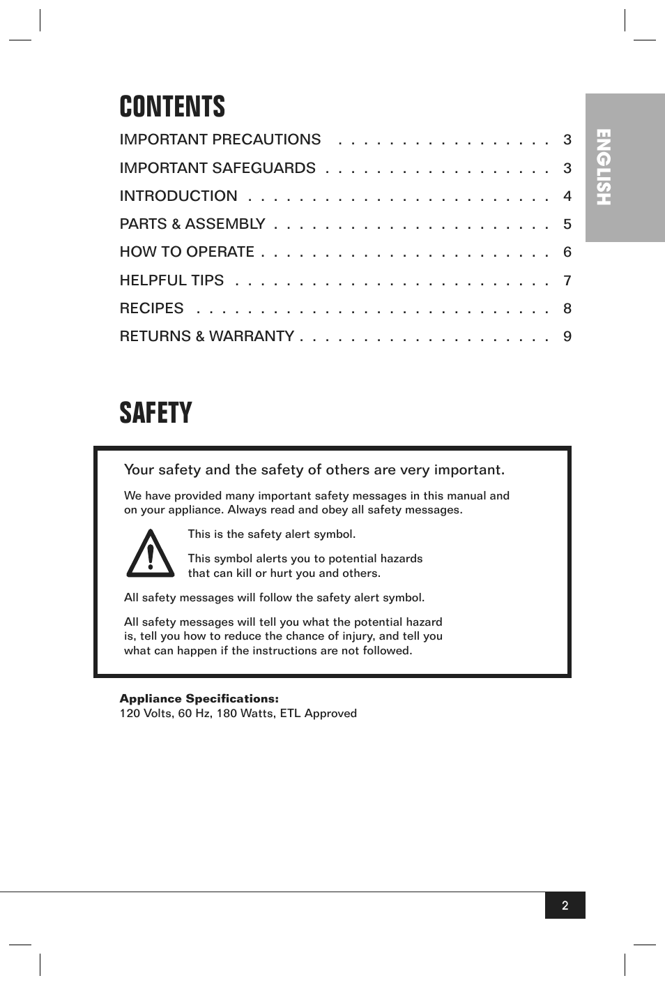 Nostalgia Electrics BCD - 332 User Manual | Page 4 / 26