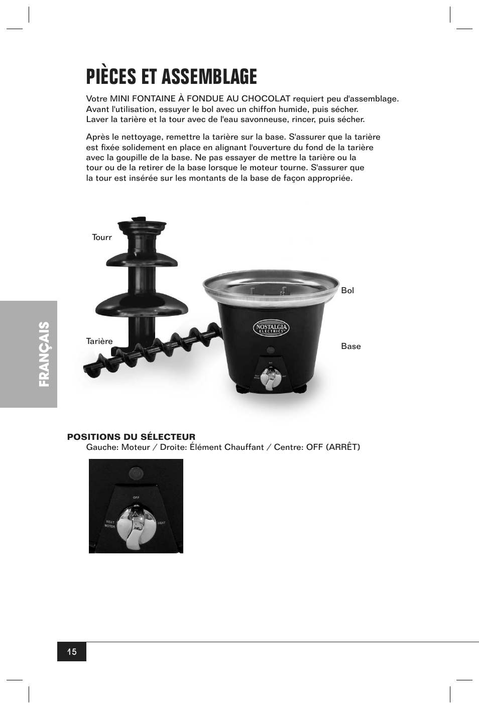 Pièces et assemblage, Français | Nostalgia Electrics CFF-965 User Manual | Page 17 / 32