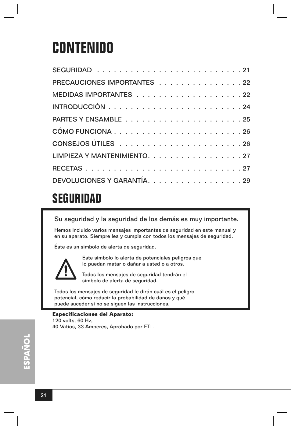 Nostalgia Electrics CFF-965 User Manual | Page 23 / 32