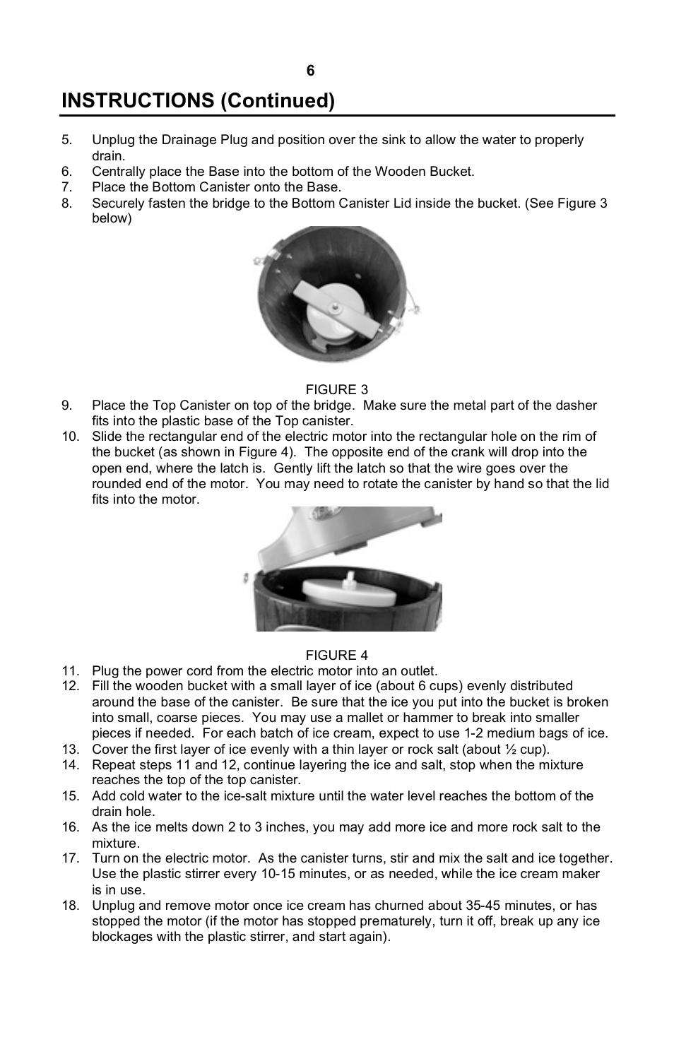 Instructions (continued) | Nostalgia Electrics DOUBLE FLAVOR ICE CREAM MAKER DFIM-SERIES User Manual | Page 7 / 15