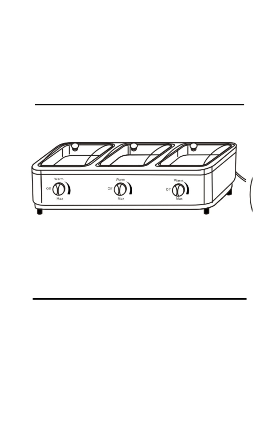 Three station buffet | Nostalgia Electrics BCD-997 User Manual | Page 2 / 11