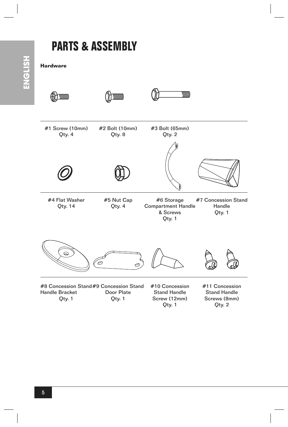 Parts & assembly | Nostalgia Electrics CCP610 User Manual | Page 7 / 16