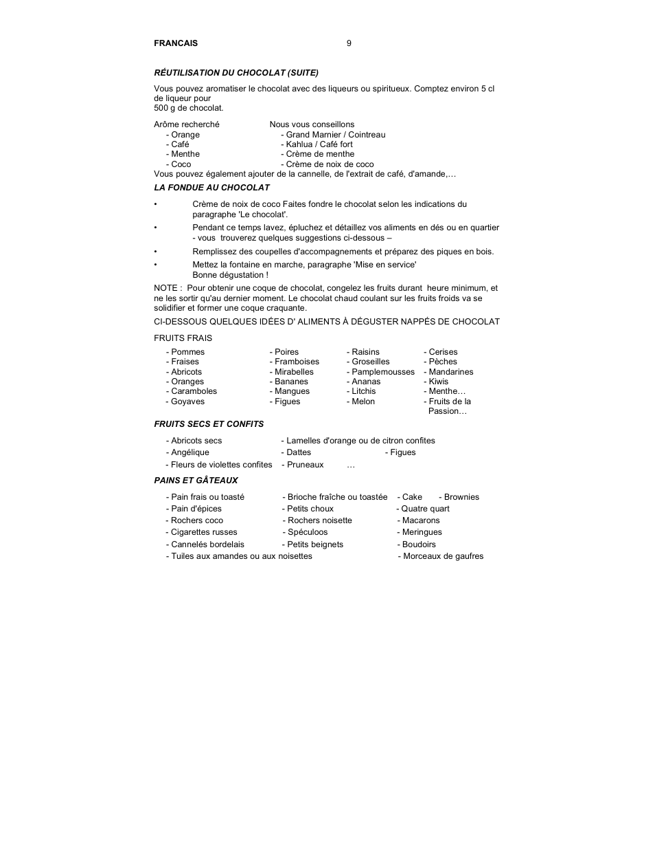 Nostalgia Electrics CFF-950 User Manual | Page 10 / 18