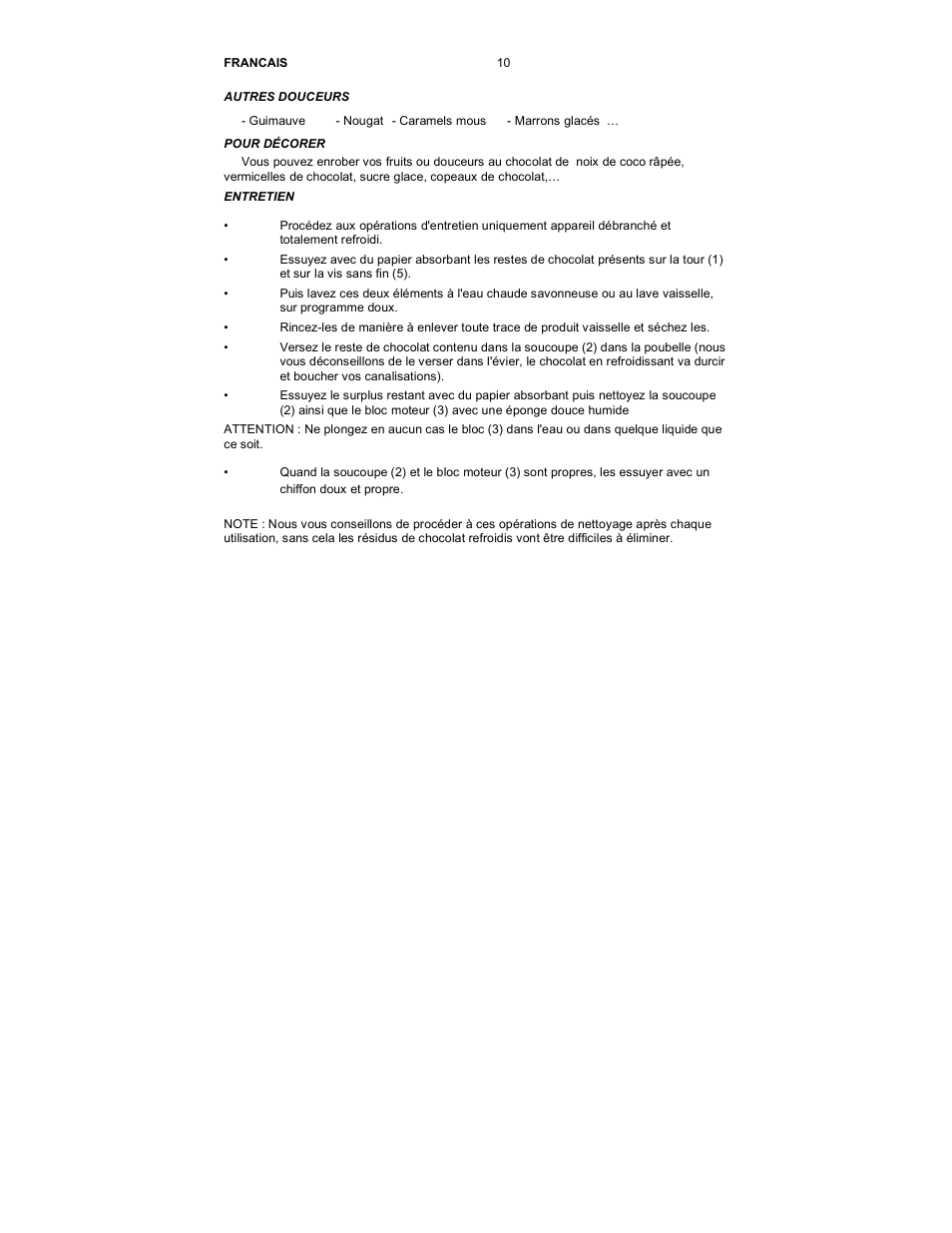 Nostalgia Electrics CFF-950 User Manual | Page 11 / 18