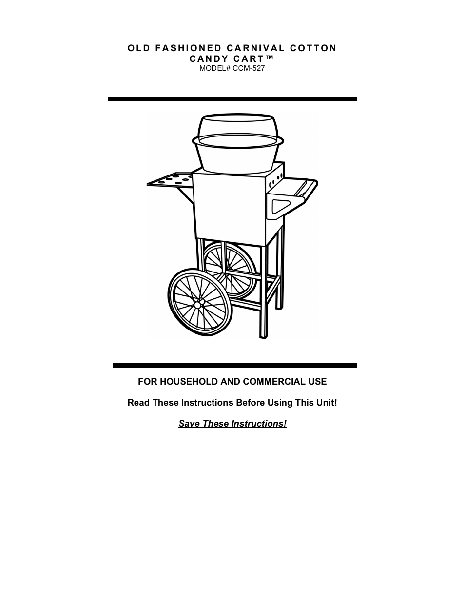 Nostalgia Electrics CCM-527 User Manual | 8 pages