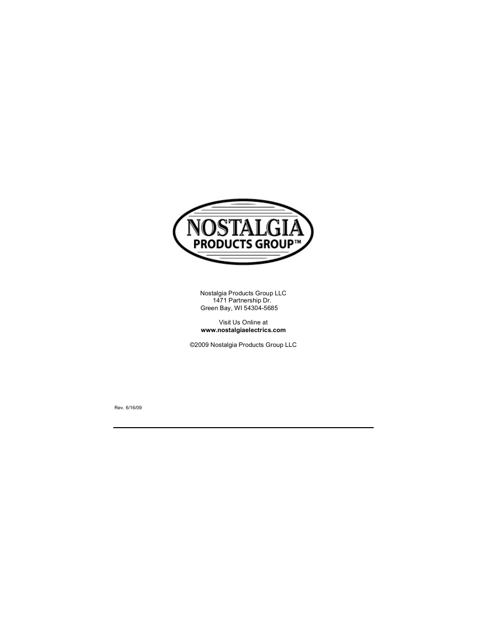 Nostalgia Electrics CCM-527 User Manual | Page 8 / 8