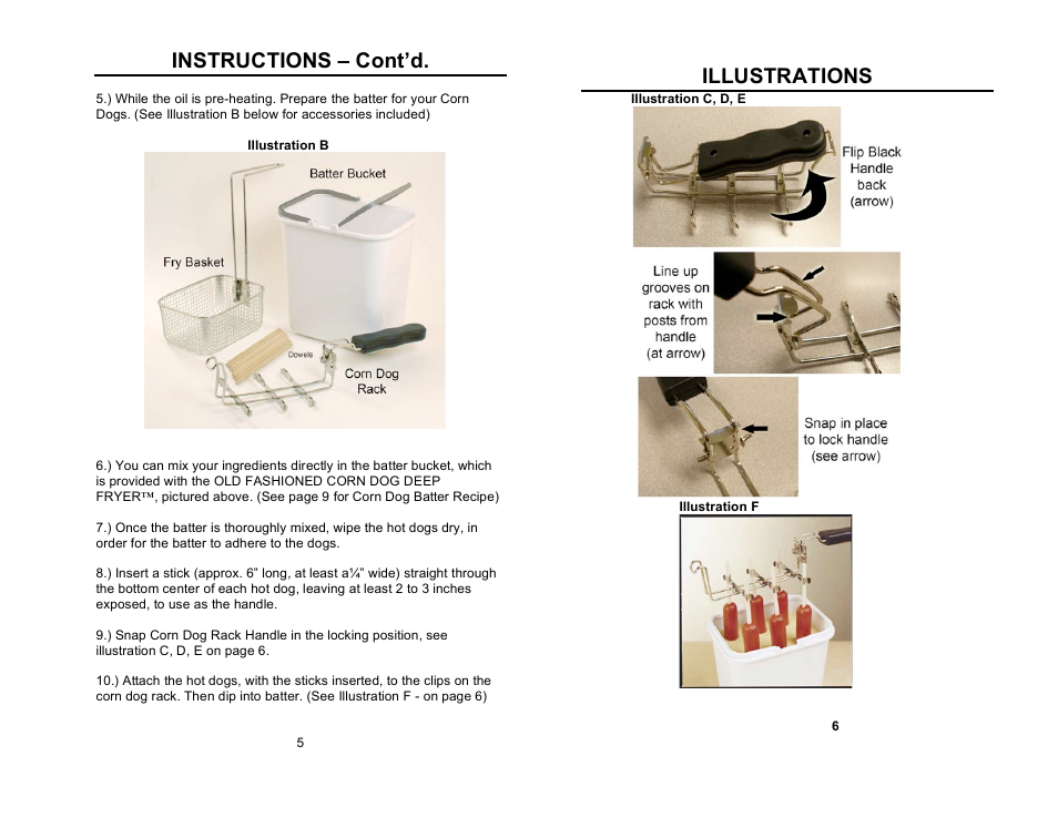 Instructions – cont’d, Illustrations | Nostalgia Electrics CDC-596 User Manual | Page 4 / 8