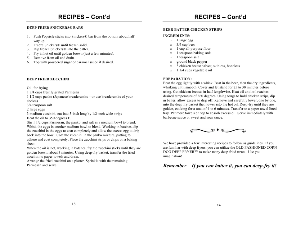 Recipes – cont’d | Nostalgia Electrics CDC-596 User Manual | Page 8 / 8