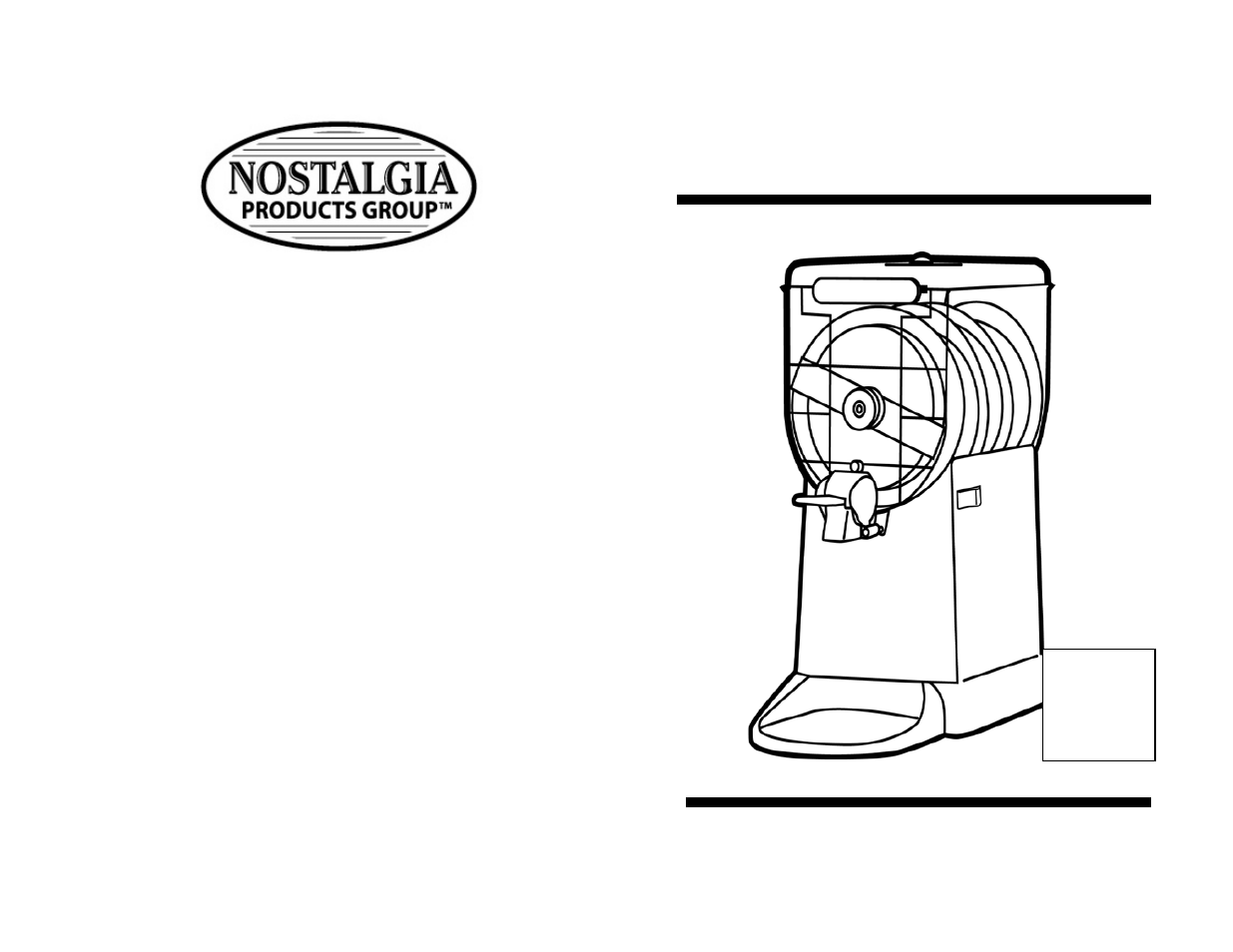 Nostalgia Electrics SLUSHEASE HSM-245 User Manual | 8 pages