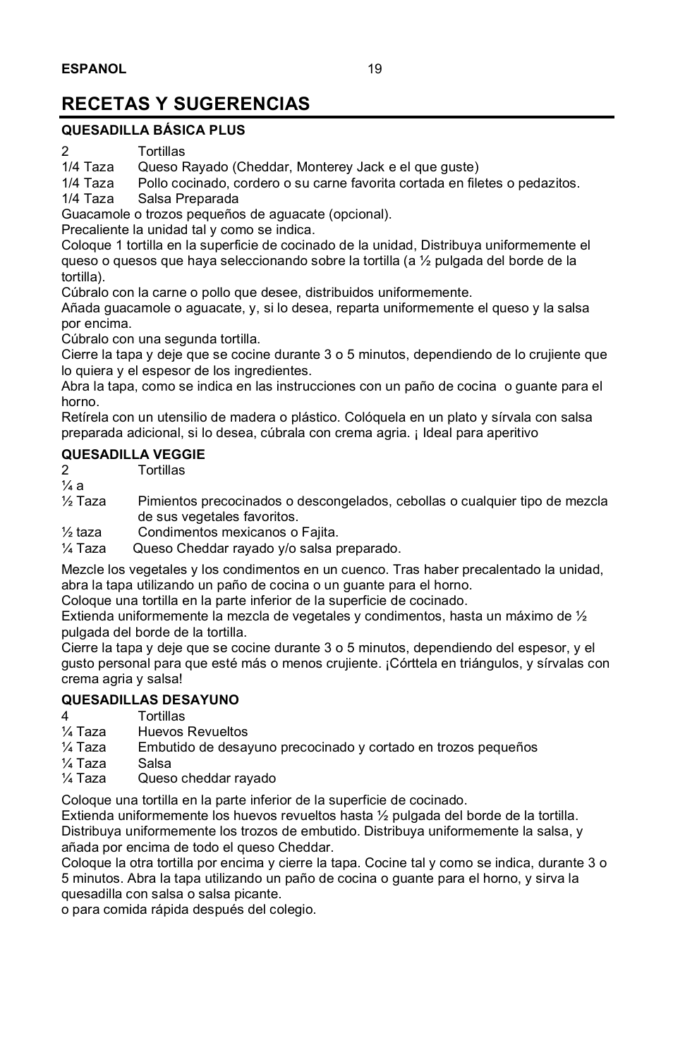 Recetas y sugerencias | Nostalgia Electrics EQM-SERIES User Manual | Page 21 / 23