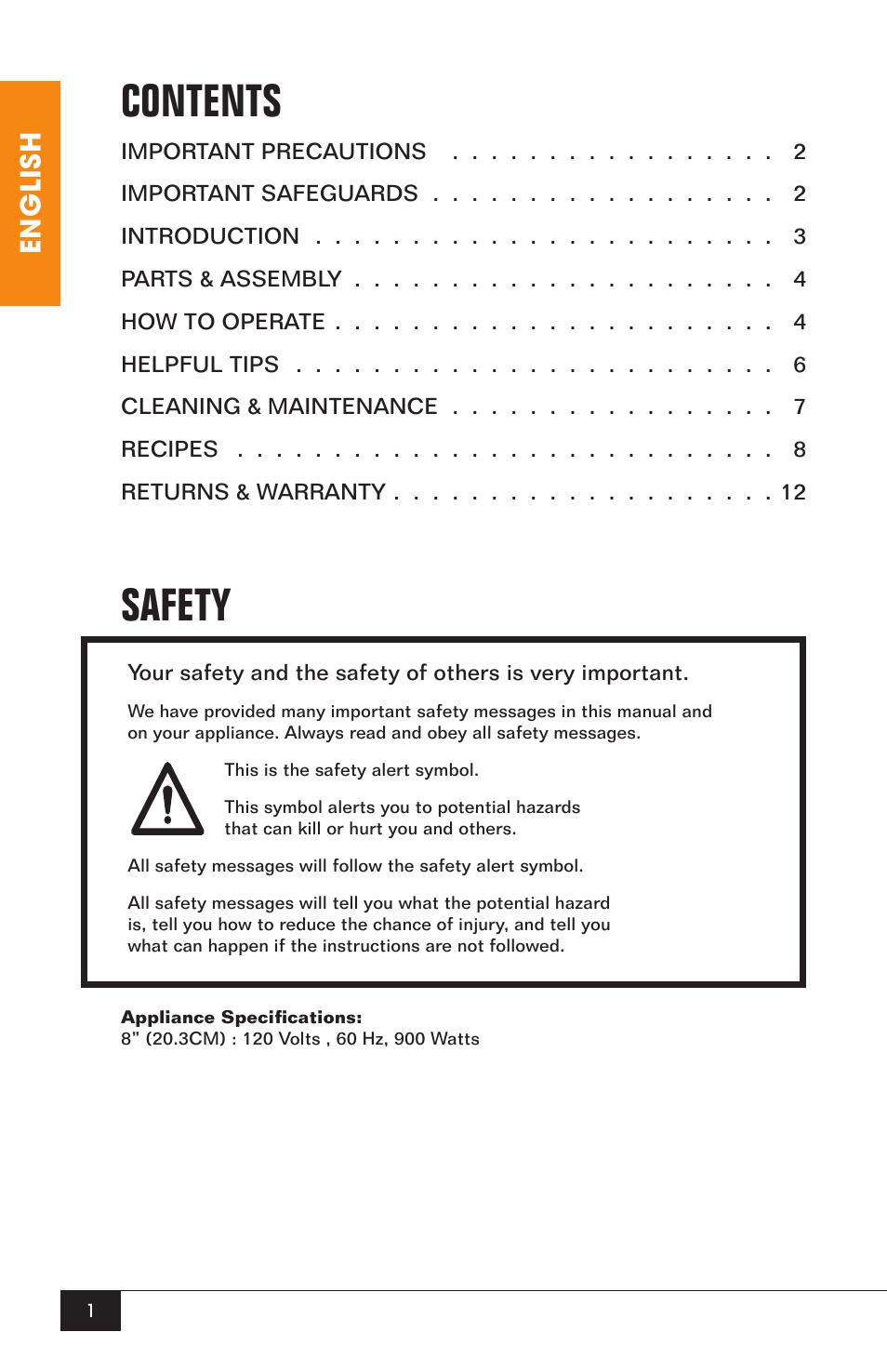 Nostalgia Electrics EQM-200 User Manual | Page 3 / 14