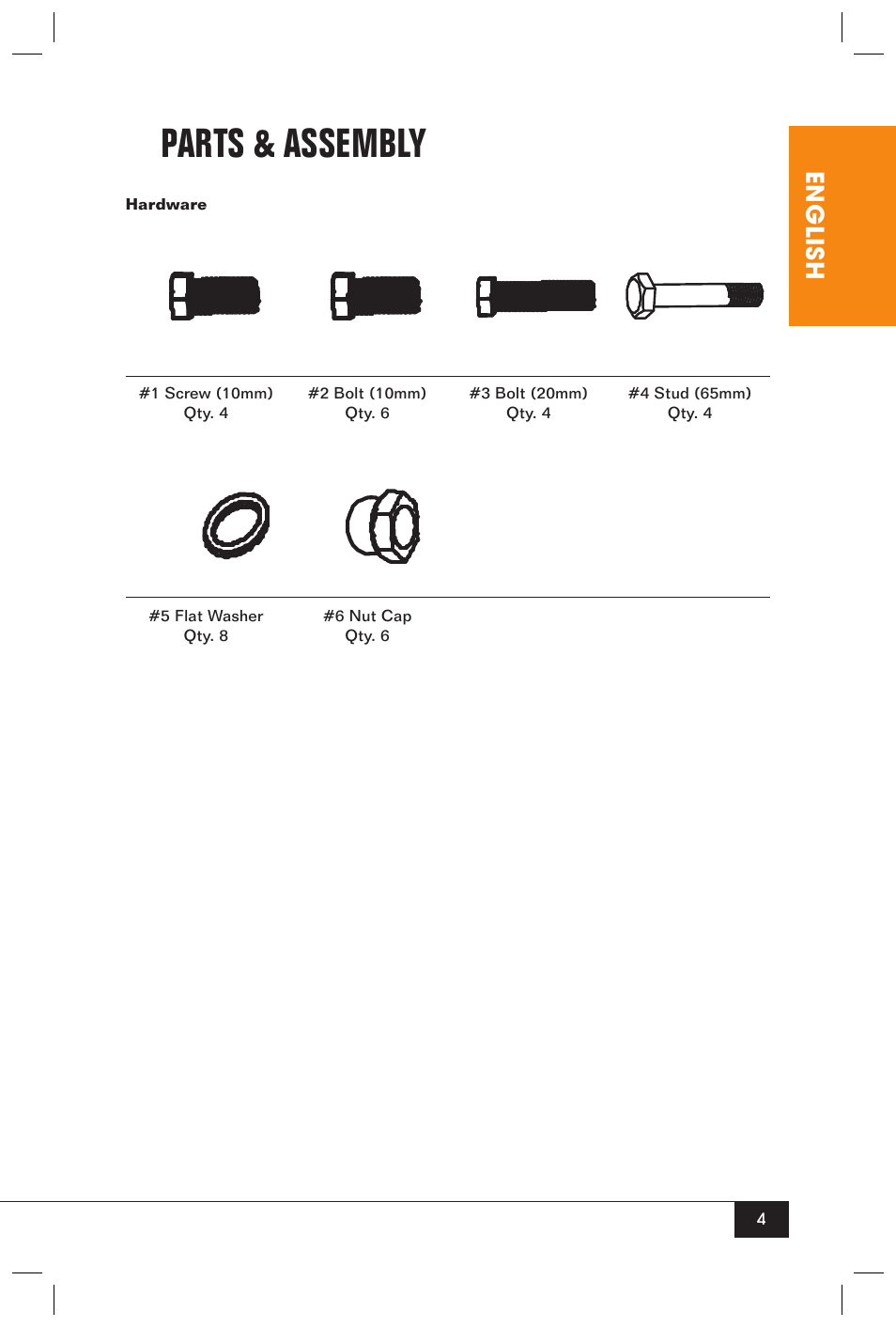 Parts & assembly, English | Nostalgia Electrics Vintage CCP-200 User Manual | Page 6 / 12