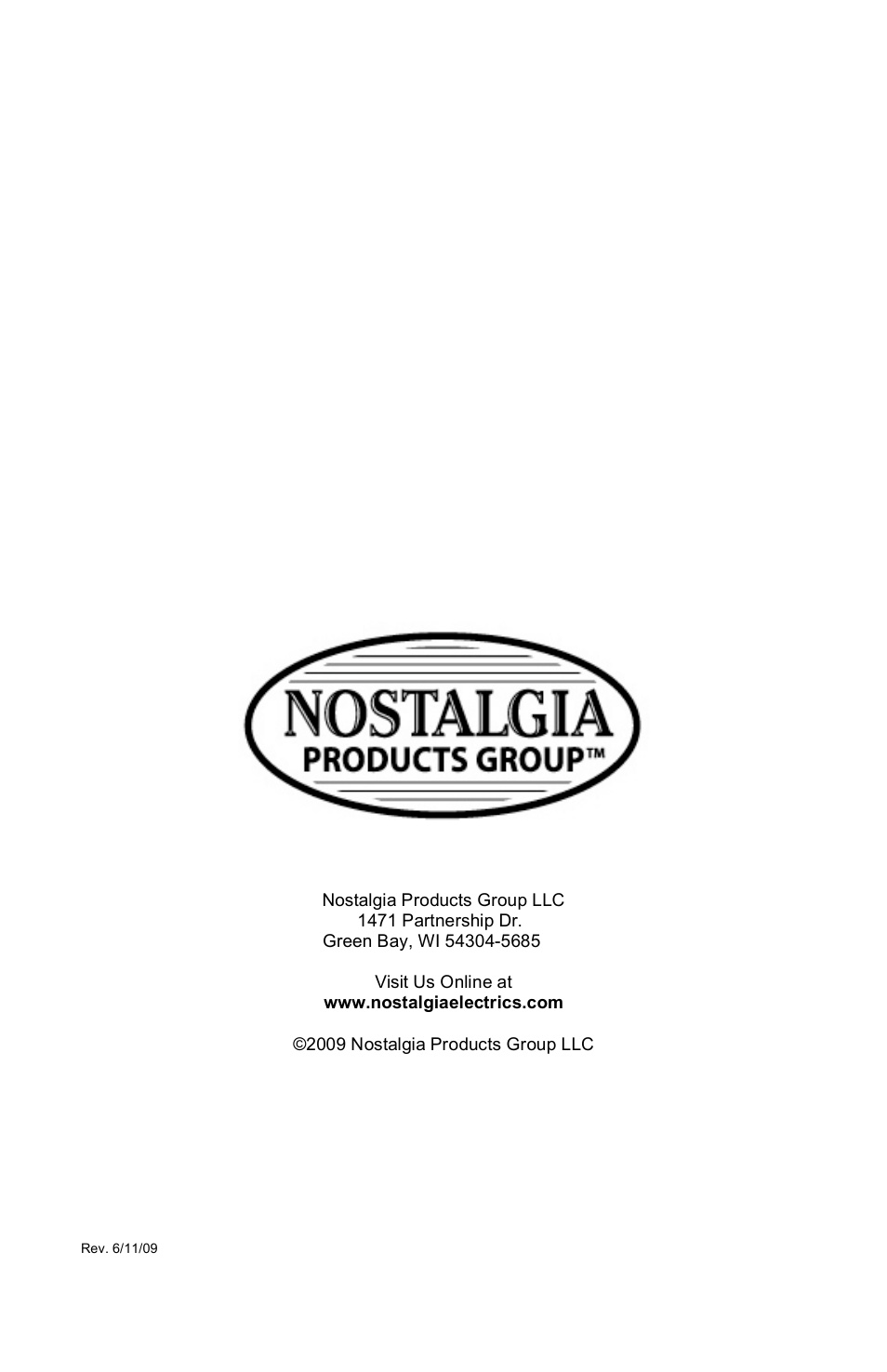 Nostalgia Electrics Margarator MSB-570 User Manual | Page 21 / 22