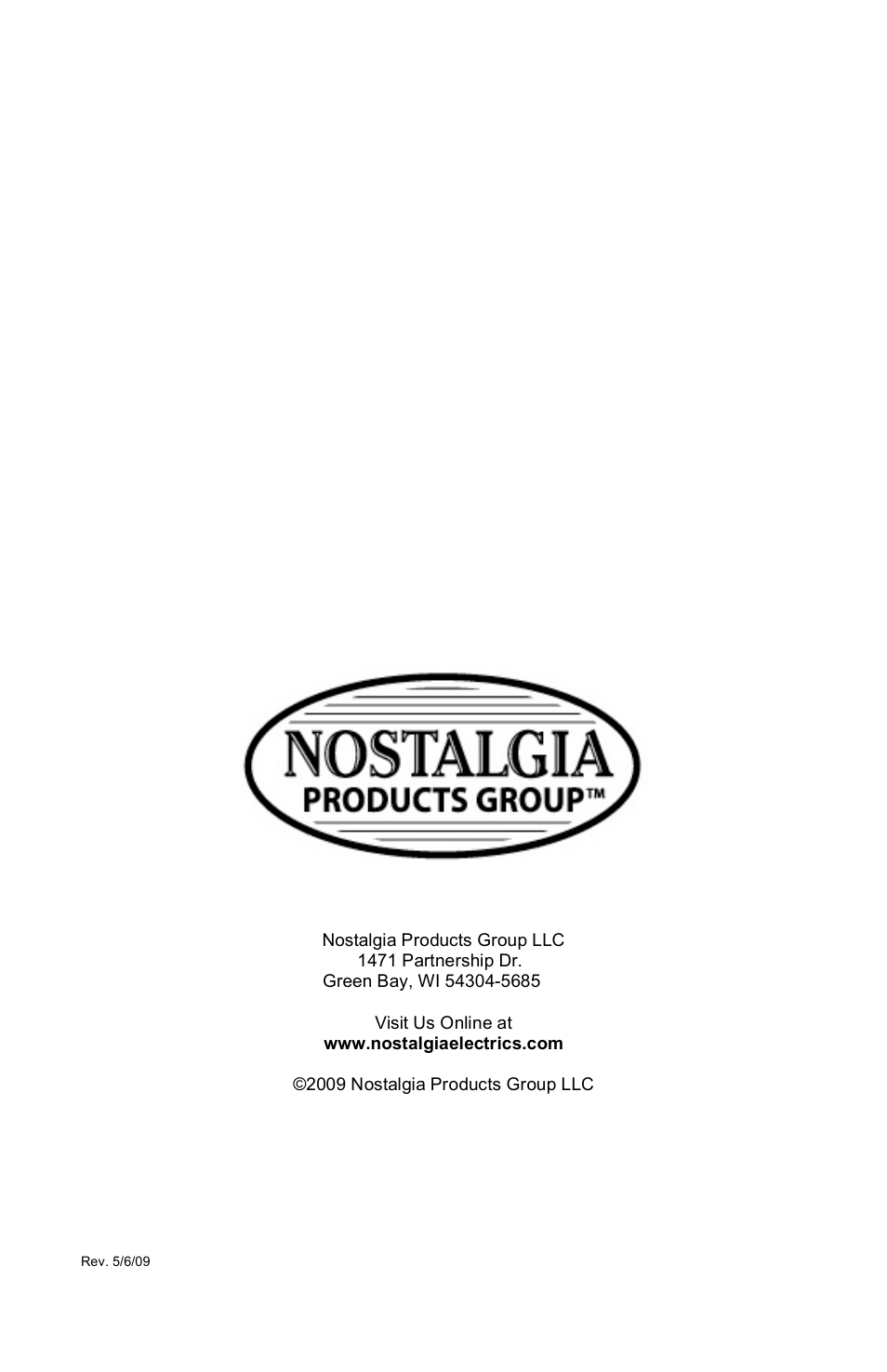 Nostalgia Electrics Movietime MHP-310 User Manual | Page 19 / 19