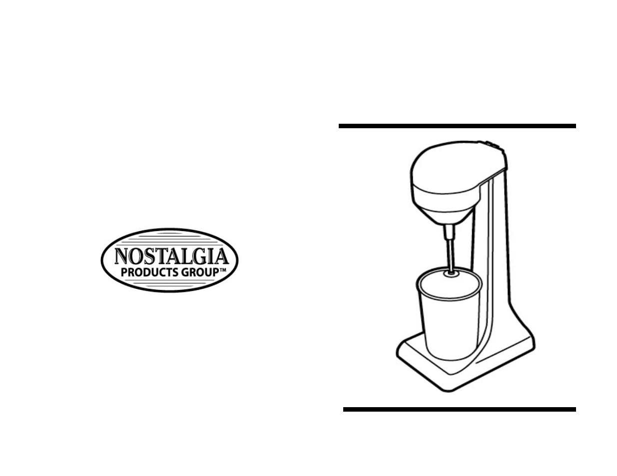 Nostalgia Electrics DRINK MIXER/BLENDER DMB-790 User Manual | 6 pages