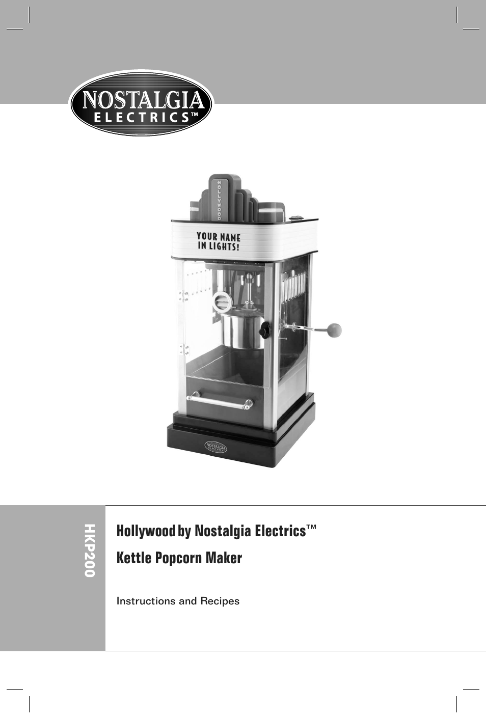 Nostalgia Electrics HKP200 User Manual | Page 2 / 14