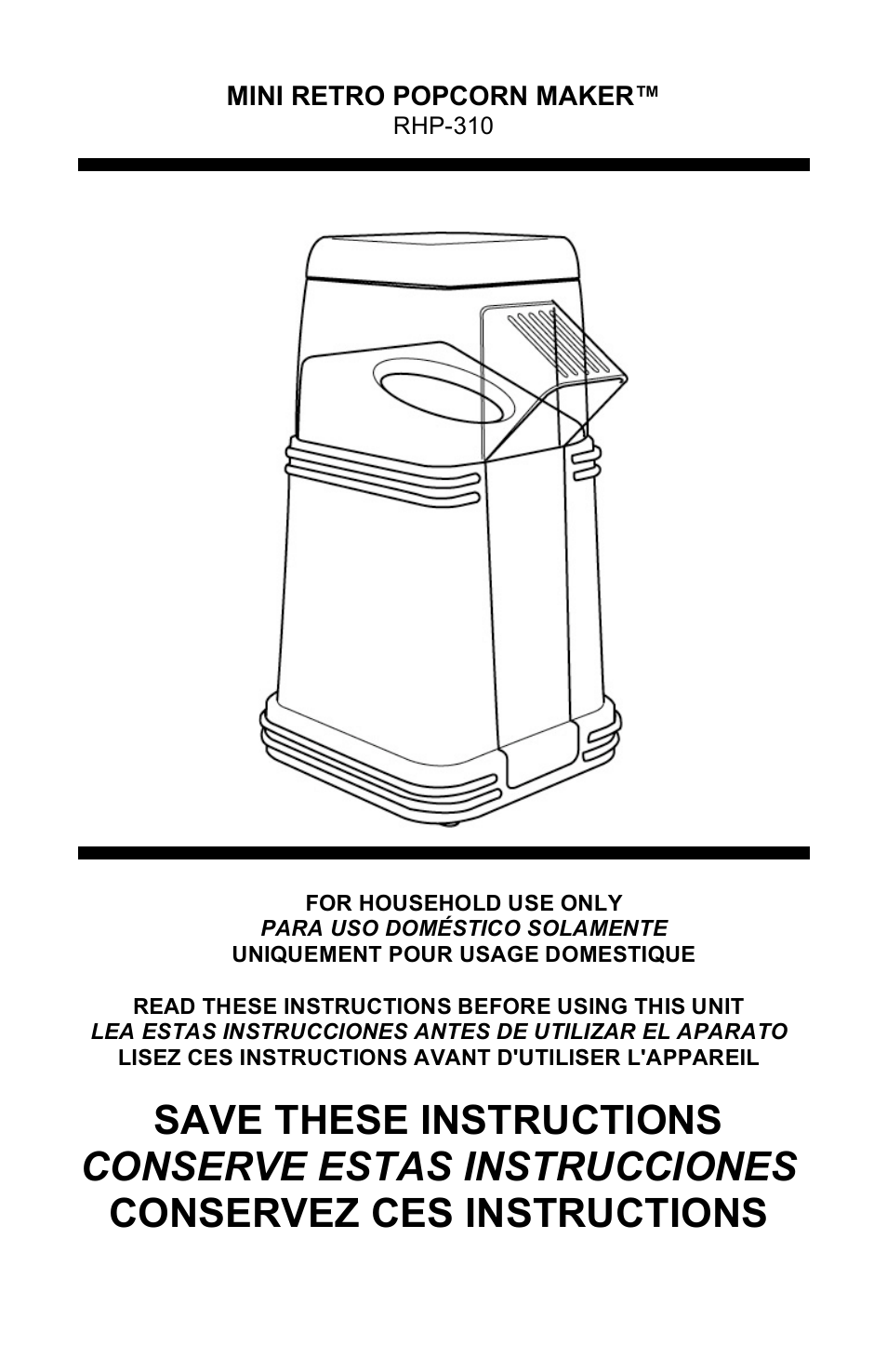 Nostalgia Electrics MINI RETRO RHP-310 User Manual | 18 pages