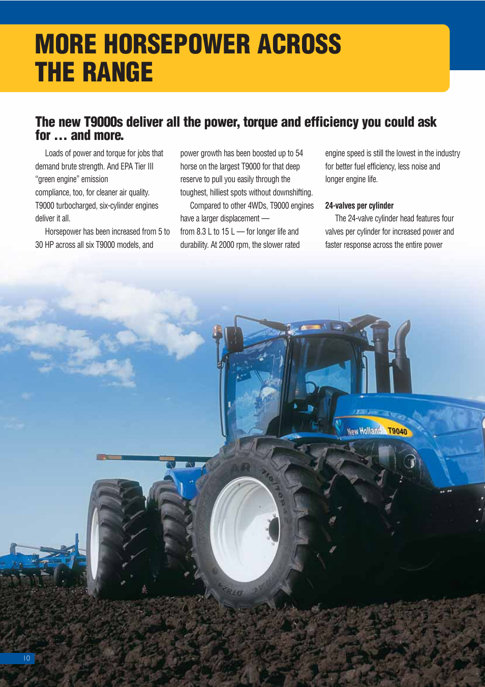 More horsepower across the range | New Holland T9010 User Manual | Page 10 / 24