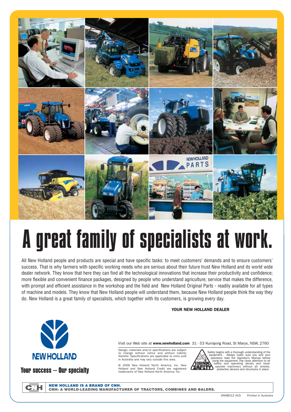 A great family of specialists at work | New Holland T9010 User Manual | Page 24 / 24