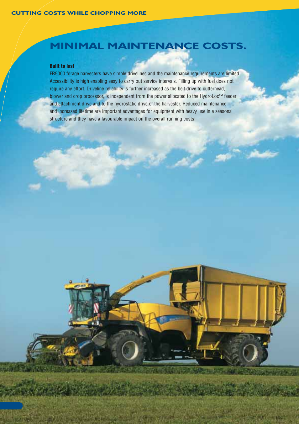 Minimal maintenance costs | New Holland FR9090 User Manual | Page 12 / 28
